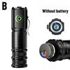 High Power LED Flashlight Camping Night Light with Pen Clip USB Rechargeable Fidget Top Fluorescent Torch for Outdoor Hiking Emergency