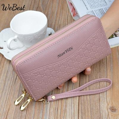 Fashion Long Womens Wallets Simple Zipper Purses Clutch Leather Money Bag Wallet Carteira Feminina