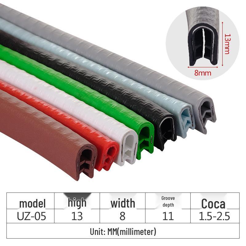 U-Shaped Rubber Edge Protector for Sheet Metal and Glass