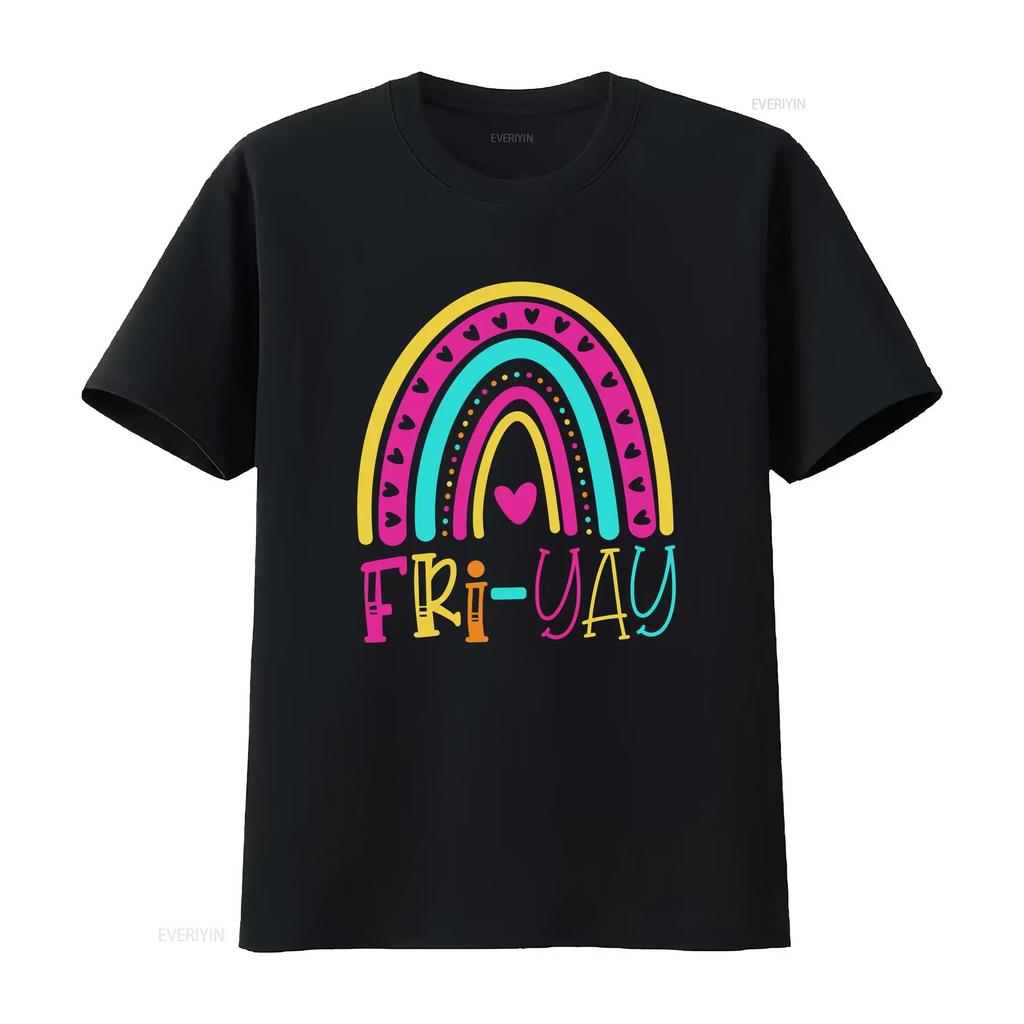 FriYAY T Shirt Fri Yay Cute Teacher Its Fun Friday TGIF s for Women Appreciation vintage Washed Top For Everyday Wear homme