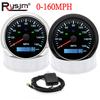 85mm 0-160MPH GPS Speedometer With GPS Antenna 7 Colors Backlight Speed Indicator High Beam Turn Light for Motorboat Truck 9-32V