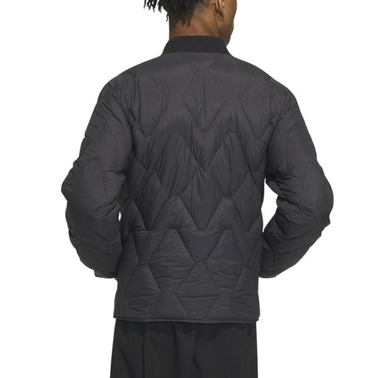 adidas Veste doudoune d'extérieur chaude pour homme, couleur unie, logo, entraînement sportif, décontractée, noir IW0775