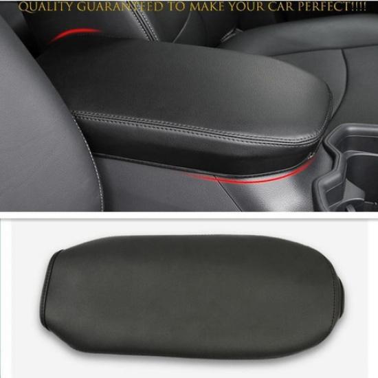 For 2019-2024 Toyota RAV4 Black Central Armrest Box PU Leather Pad Cover Trim 1x