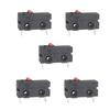 Limit Control Microswitch Assembly, KW11 KW12 Contact Button Unit with Black Housing and 5A 125V 250V Rating Body