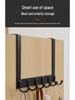 Door Back Hook Rack: Punch-Free, No-Trace Coat & Hat Storage Organizer for Bedroom