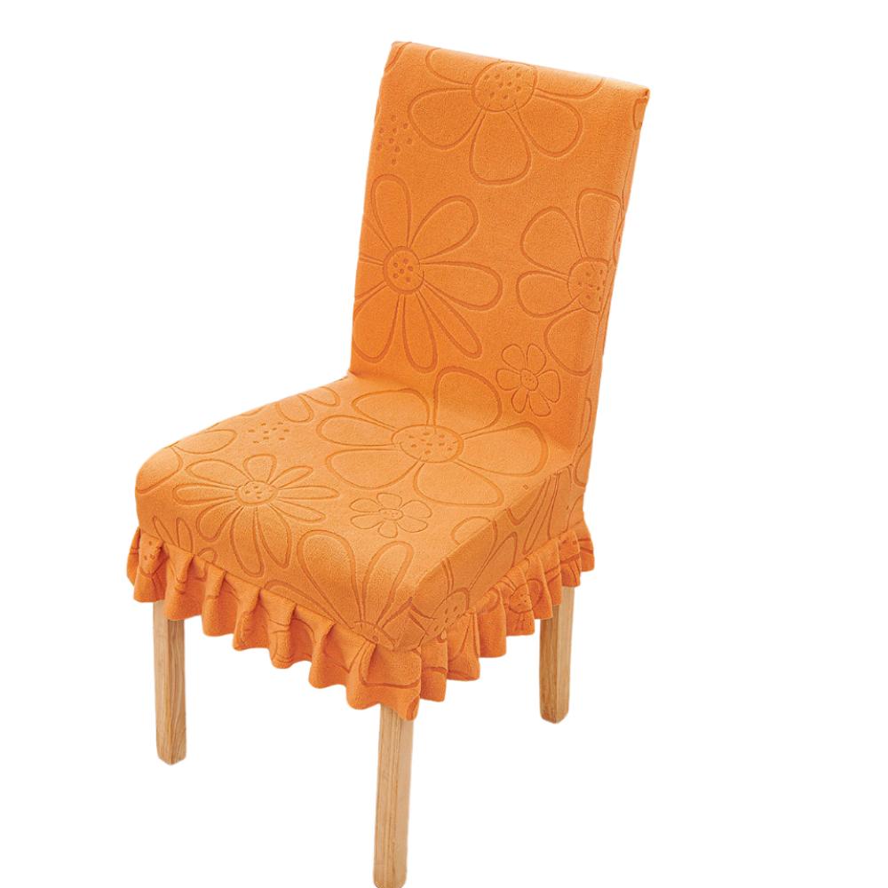 Washable Chair Covers Anti-dust Chair Seat Covers Protectors Stretch Spandex Covers  Party оранжевый
