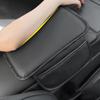 Multifunctional Universal Premium Rear Front Tesla Car Armrest Protector Pad with Pocket Soft PU Leather Waterproof  Anti-Slip