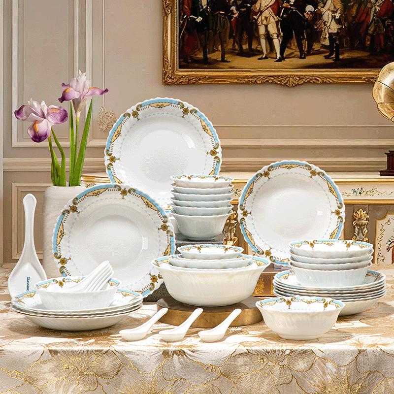 GLASSLOCK 40-Piece Heat-Resistant Tableware Set