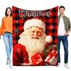 Cozy Santa Christmas Blanket Soft Plush Throw Holiday Decor Gift for Family Friends Warm & Comfortable for Winter Nights