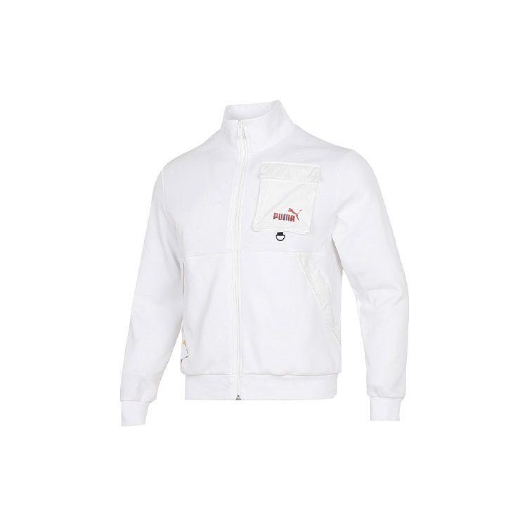 Puma Jackets Unisex White Stand Collar Moderate Other 537033-02