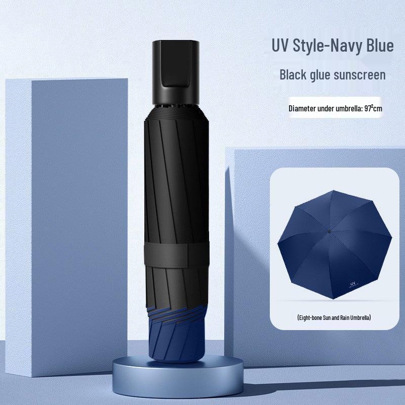 Women's Oversized Folding Umbrella – Thickened, Large, for Sun and Rain