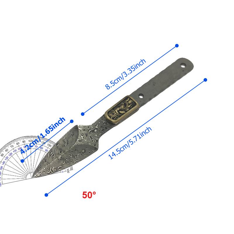 Thousand Layer Damascus Steel Tea Needles Semi-finished Blank Household DIY Teaware Accessories Hand Tool Parts
