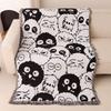 Stylish Graffiti Print Sofa Cover Blanket Artistic Tapestry for Couch Office Home Decor Soft Cozy Throw Cloth