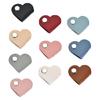 Small Cord Band Set for Charging Cables and Earphone Cord, Heart PU Leather Snap Button Design, 10 Piece Cable Holder for Desk and Carry Storage