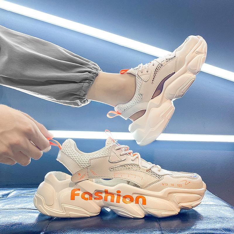 Men Sport Sandals Summer Women Beach Shoes White School Students Sneakers Couple Shoes Breathable Large Size