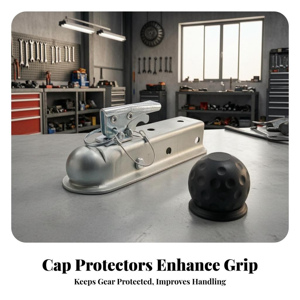 Trailer Coupler with Ball Cap Heavy-Duty Hardware Secure for Towing
