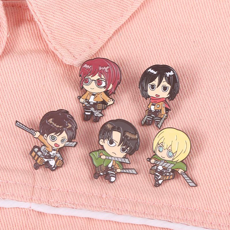 Stylish Eren Yeager Brooch Featuring Alluring Anime Design Ideal For Personal Accessories