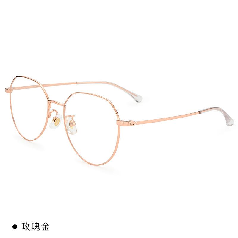 Ultra-Light Retro Glasses Frame For Women Can Be Equipped With Degree Trendy Round Frame Big Face Glasses Frame For Men 89180