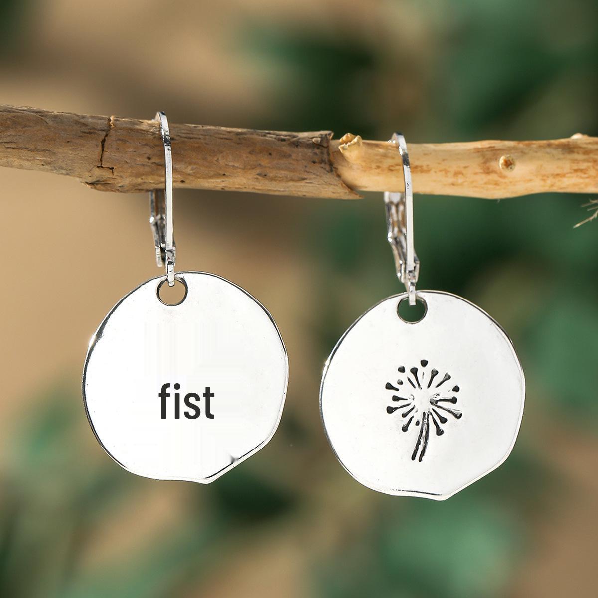 Retro Dandelion Earrings: Simple, Fashionable Women s Jewelry with Personality античный серебряного
