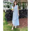 Si Shui Nian Hua 3D Embroidered Patchwork A-Line Summer Dress