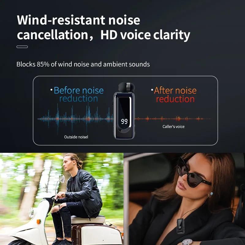 Business Bluetooth Kopfhörer mit 2 Stück austauschbaren Batterien, Geräuschunterdrückung, HD-Anrufe, Vibrationserinnerung Headset