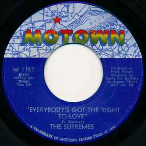 

7inch Record SUPREMES - Everybody s Got The Right To Love / M1167 MOTOWN 1970 US Soul/Funk Used