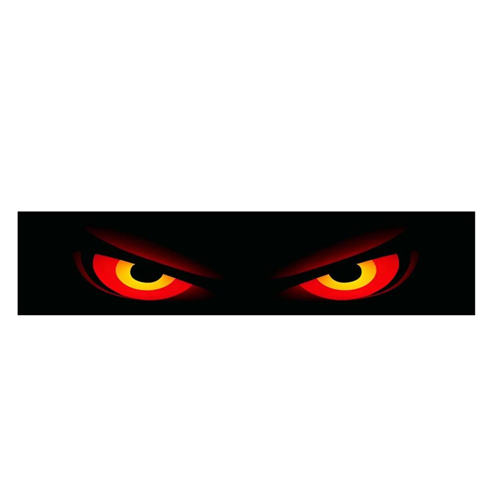 Car Front Windshield Decor Sticker 130x20cm Demon Eyes Pattern Vehicle Anti-Scratch Decal Universal Car Front Windshield Sticker