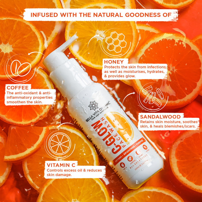 Bella Vita Organic Vitamin C-Glow Natural Face Wash, 100 Ml