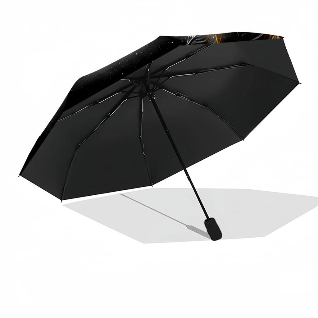 Golden Soccer Legend Automatic Umbrella Retractable Design with 8-Rib Durability Sturdy Construction Travel Essential Stylish Accessory