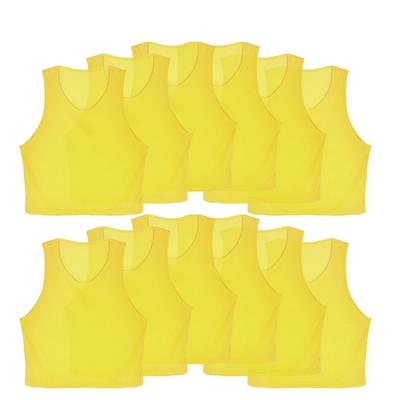 12Pcs Kids Jerseys Scrimmage Training Vests Football Vest Mesh Breathable Bibs for Volleyball