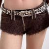 Y2K Carved Buckle Belt Zinc Zinc Alloy PU Vintage Waistband Western Countryside Leopard Print Belt  Party