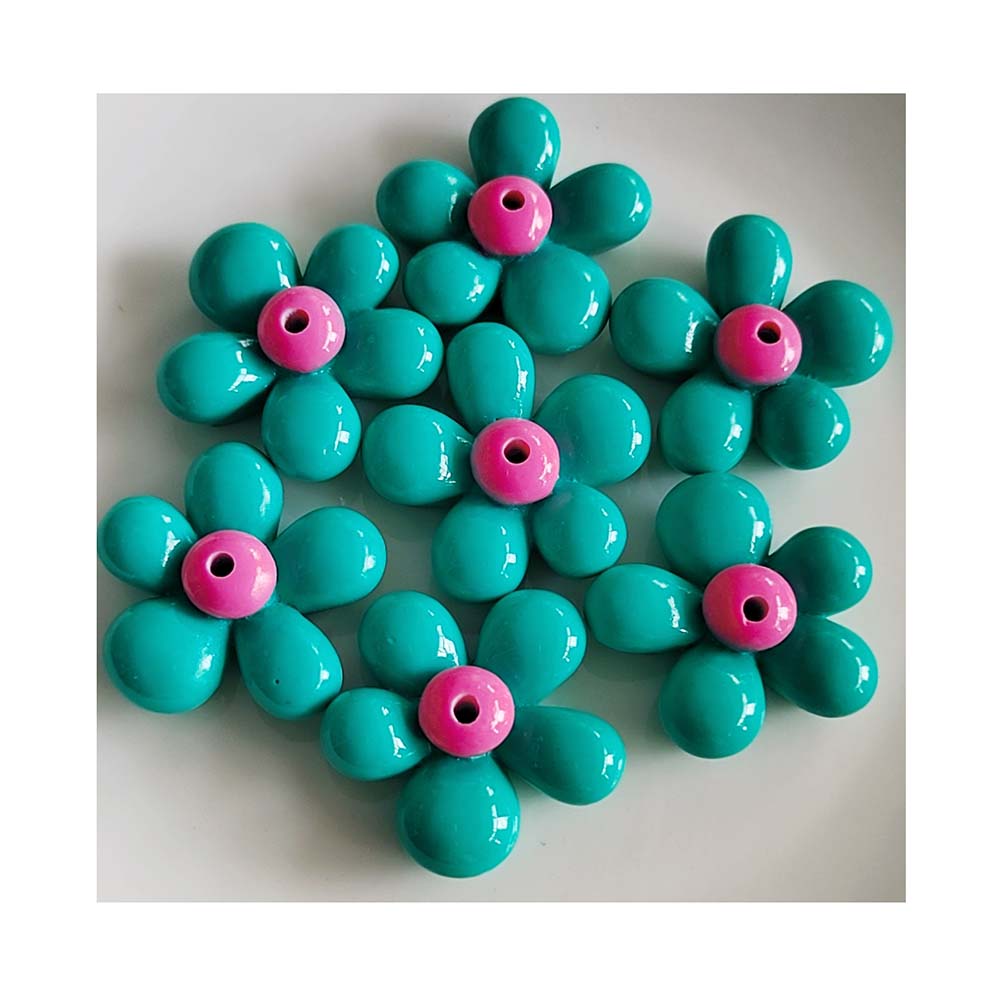 New 30mm Acrylic Flower Beads Loose Spacer Beads for Jewelry Making DIY Handmade Bracelets Accessory Pen Beads Charms 30mm