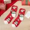 Cozy Coral Fleece Christmas Socks: Velvet Santa Half-Sided, Warm Floor Stockings for Autumn & Winter