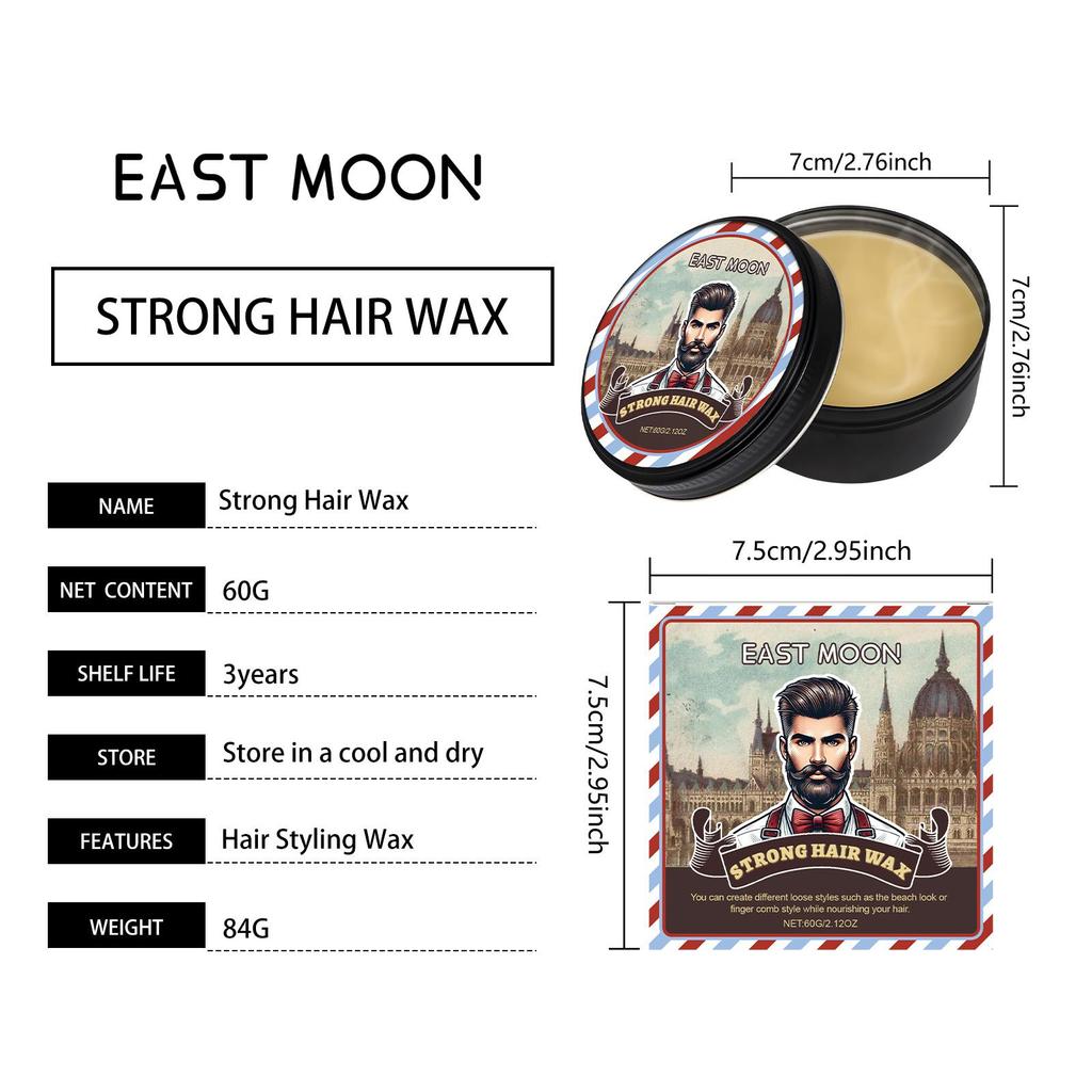 Styling Hair Wax: Nourishing Modeling Wax to Control Frizz, Reduce Puffiness, and Shape Hair