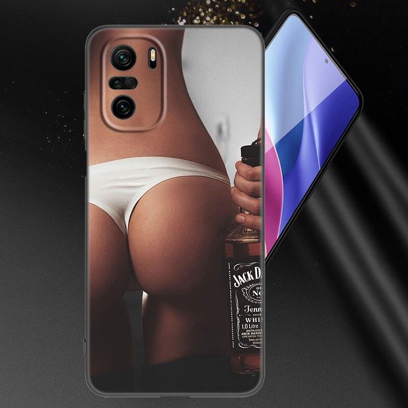 Sexy-Ass Woman Girl Pouzdro na telefon Xiaomi Mi POCO X3 NFC GT M4 M3 12 11T 10T Pro A3 11 Lite NE 5G 12X 11i F3 Soft Black Cover