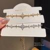 Zircon Star Geometric Pendant Bracelet For Women With Cubic Zirconia Luxurious Style