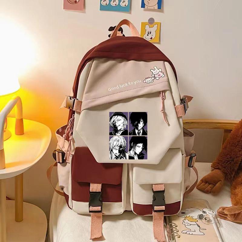 Wenhao Wild Dog Peripheral Printed Backpack Large Capacity Student Personalized School Bag