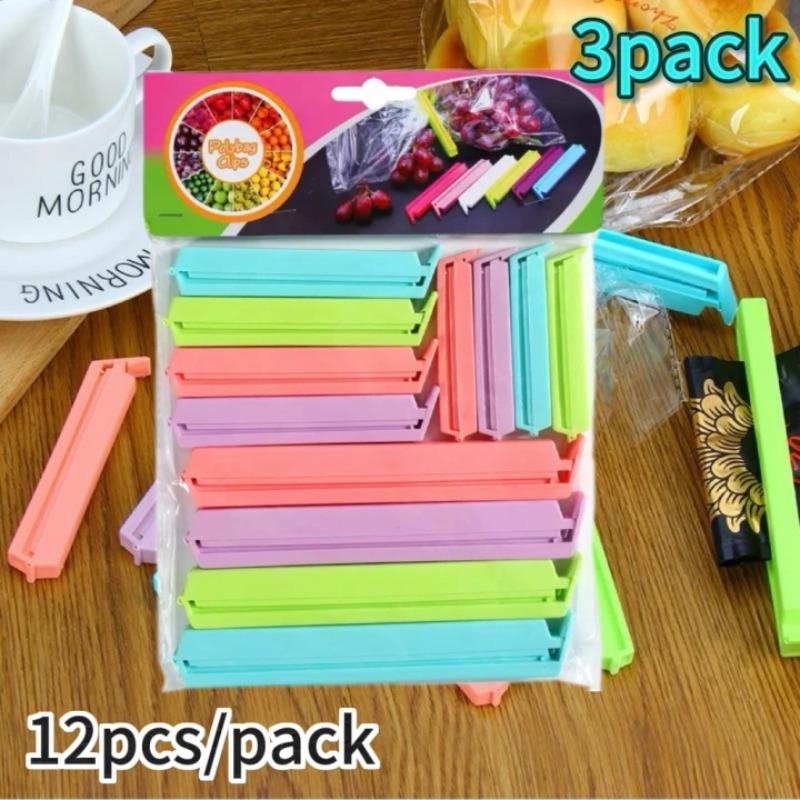 Colorful Sealing Clips Moisture-Proof Fresh-Keeping Snack Bag Sealer Clamp for Plastic Bags Reusable Kitchen Accessory