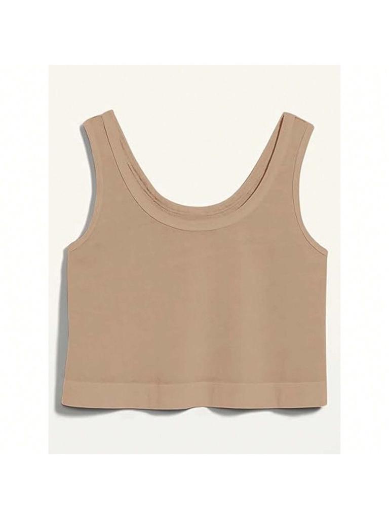 Women's Cotton Crop Tank Top Sleeveless Loose Basic Cropped Top for Yoga Workout