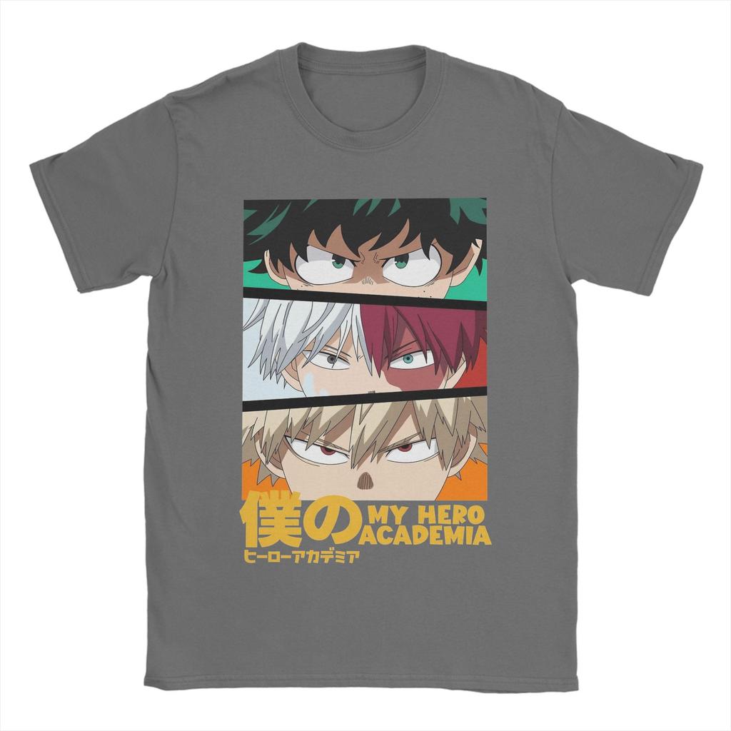 Anime Hero Eyes My Hero Academia T Shirts Men 100 Cotton Novelty TShirt O Neck Tee Shirt Short Sleeve Clothes Plus Size
