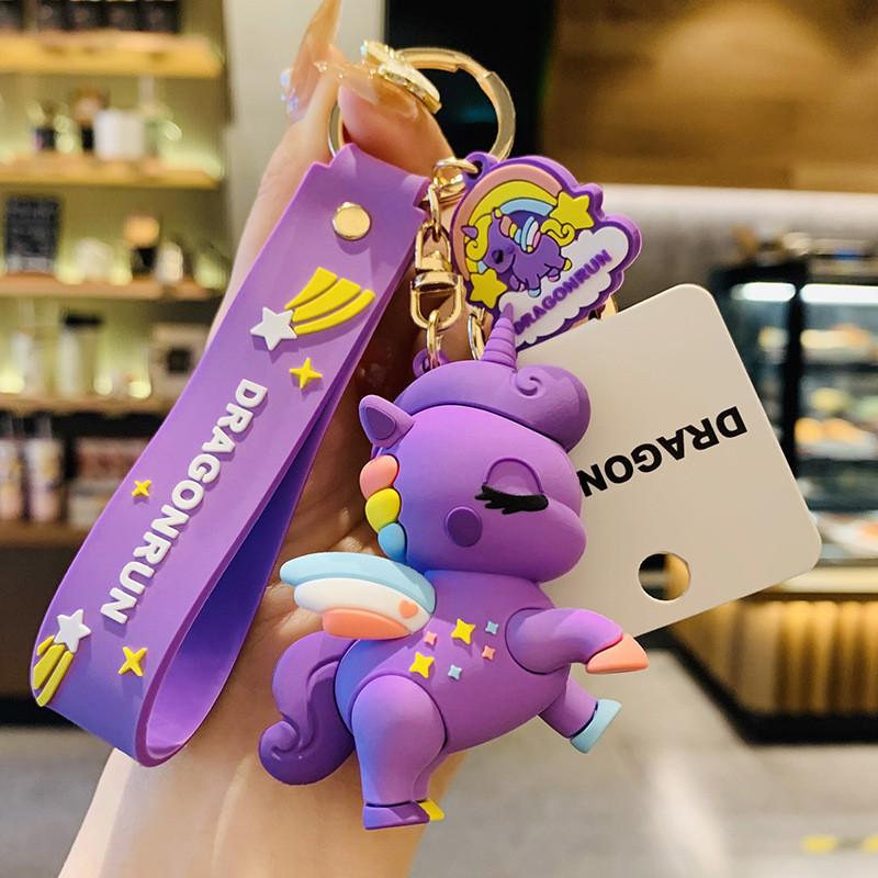 Adorable Unisex Unicorn Keychain Soft Silicone Durable Birthday Party Gift
