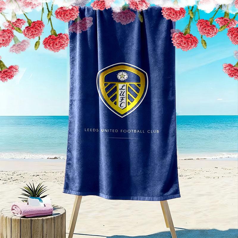 Leeds United Druck Strandtuch, Großes Weiches Schnelltrocknendes Handtuch für Strand Camping Schwimmen