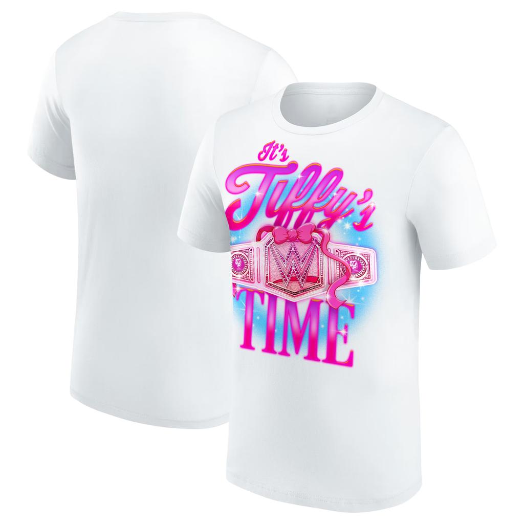 Mens White Tiffany Stratton Its Tiffy Time TShirt 2025 Summer Short Sleeve Men T Shirts Fashion Women Cotton Tee Clothes Tops