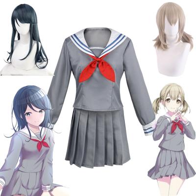 Herní projekt Sekai Colorful Stage Feat Cosplay Hoshino Ichika Azusawa Kohane Školní uniforma Sailor Outfit Anime Kostýmy s parukou