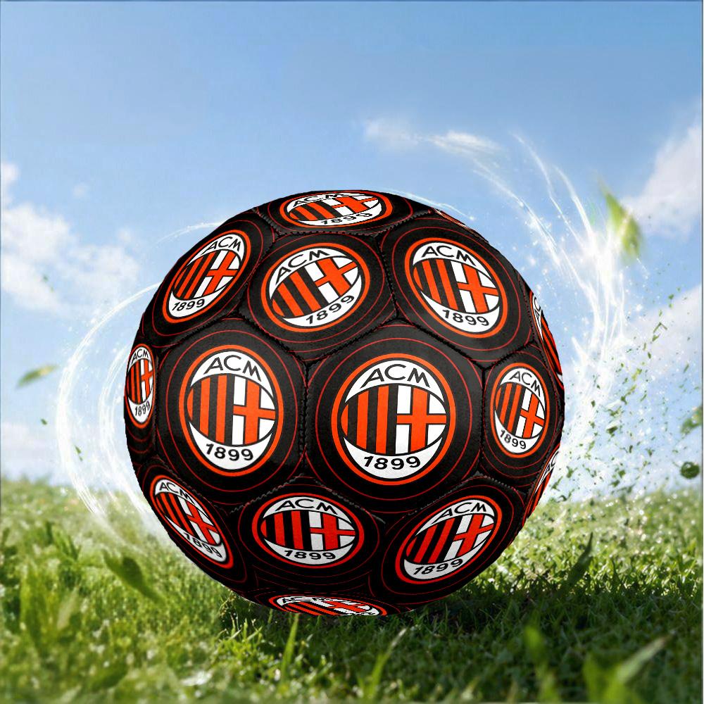 Milan Football club Printed Size 5 Soccer Balls, High-Quality, Anti-Slip, Protective Football, A Unique Gift , Birthdays, Christmas Gifts