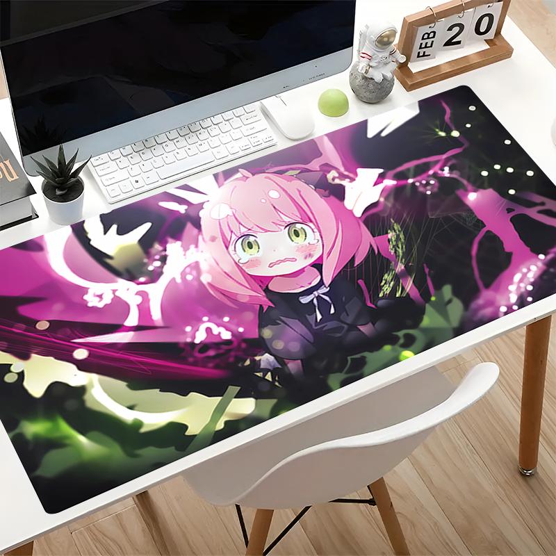 Mouse Pad Kawaii Anime Desk Mat Varmilo Keyboard Pad Kawaii Sspyfamily Gaming Accessories Pink Carpet Esports Gamer Mousepad