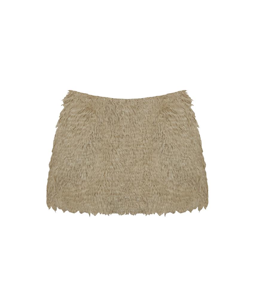 Instant Punk Eco Fur Mini Skirt