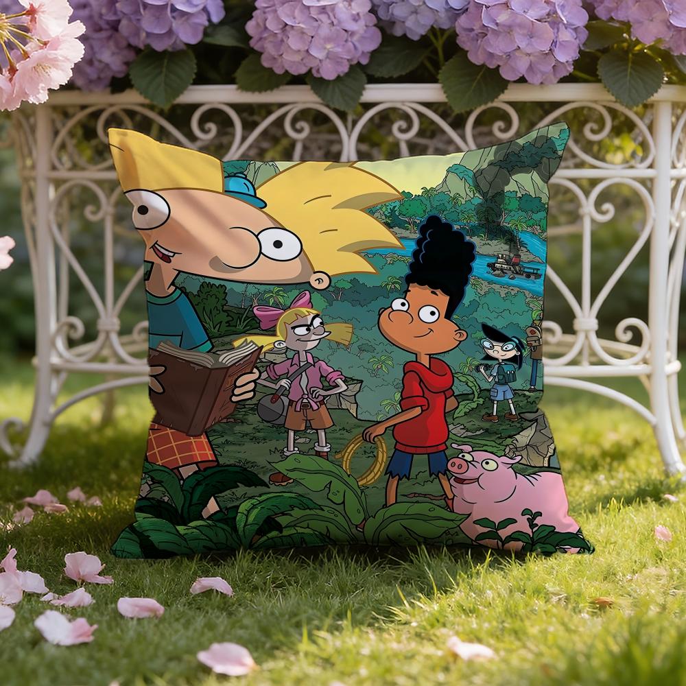 Аниме Х-Хей А-Арнольд Наволочка для дома и автомобиля Двухсторонний чехол на подушку: Двусторонняя конструкция для максимального комфорта 30cmx30cm