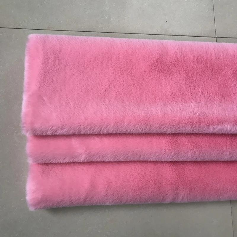 Short Plush Fabric Fur By The Meter for Pillowcases Clothing Sewing High-grade Soft Imitation Rabbit Hair Cloth Plain Thickened