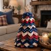 DIY Fabric Tree Supplies Halloween Quilted Kit, Witch Cat Spider Fall Seasonal Decorations 3D Padded Sewing Craft Project for Quilting Beginners,